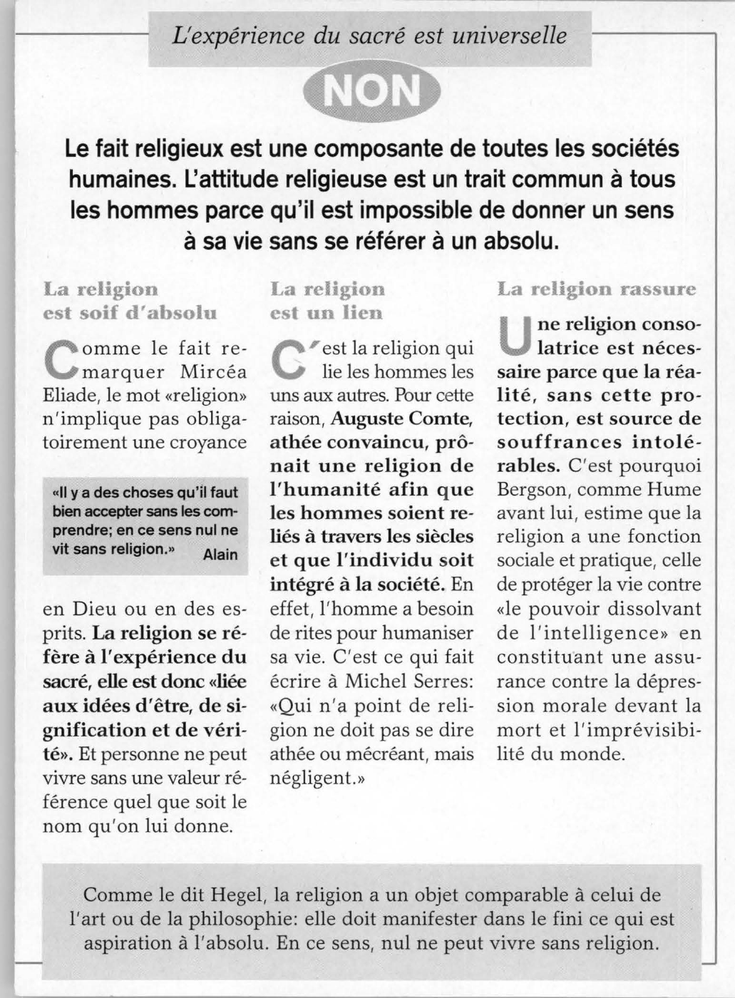 Prévisualisation du document Une vie sans religion est-elle possible ?