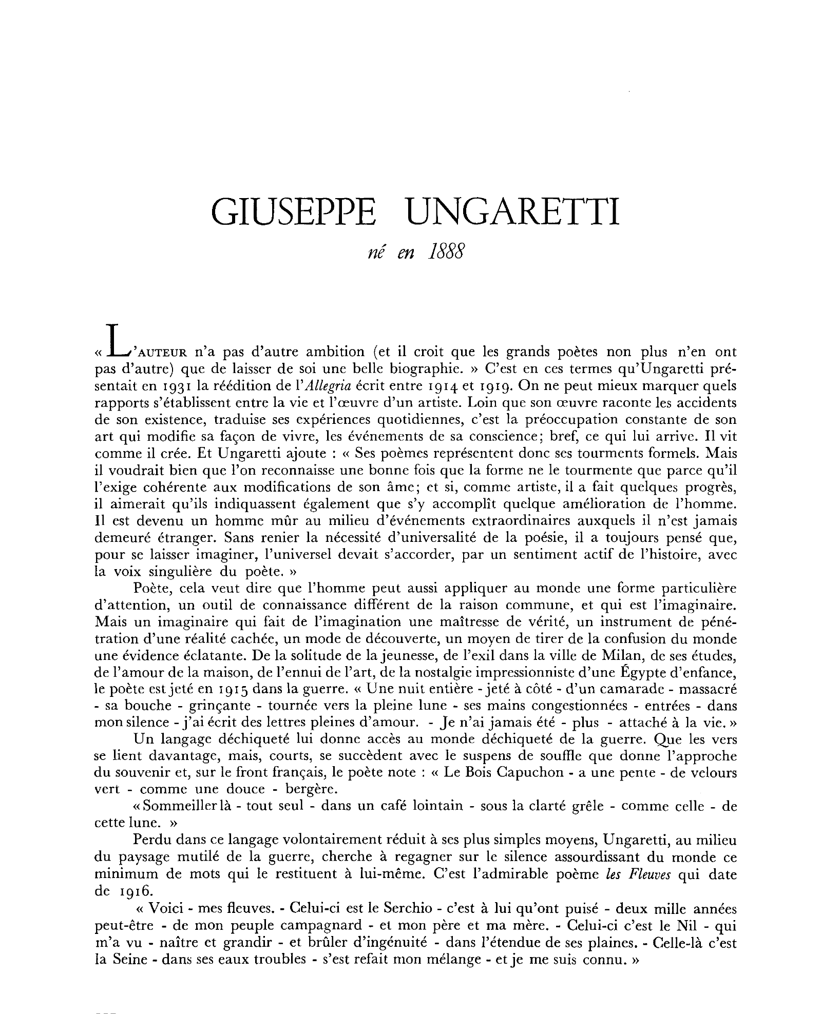 Prévisualisation du document Ungaretti (Giuseppe)