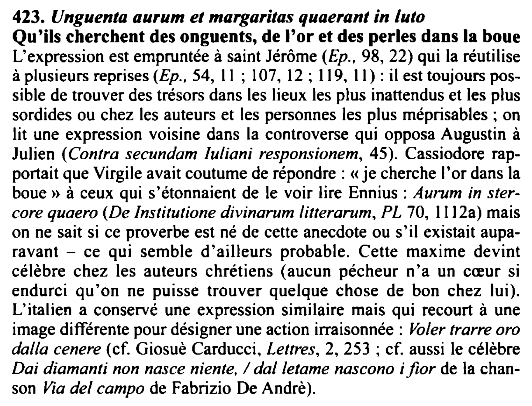 Prévisualisation du document Unguenta aurum et margaritas quaerant in luto