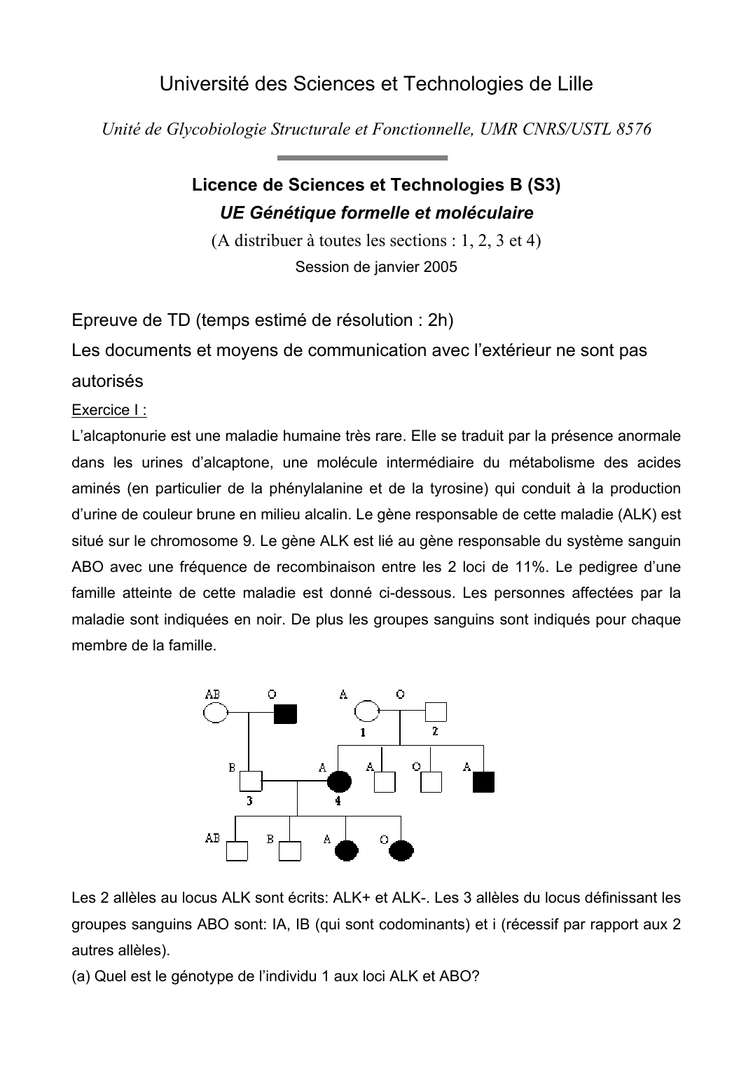 Prévisualisation du document Université des Sciences et Technologies de LilleUnité de Glycobiologie Structurale