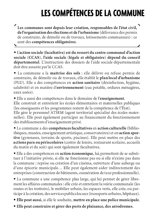 Prévisualisation du document US COMPÉTENCES .DE LA COMMUNE
r

�

Les communes sont depuis leur création, responsables de l'état civil,
de l'organisation des...