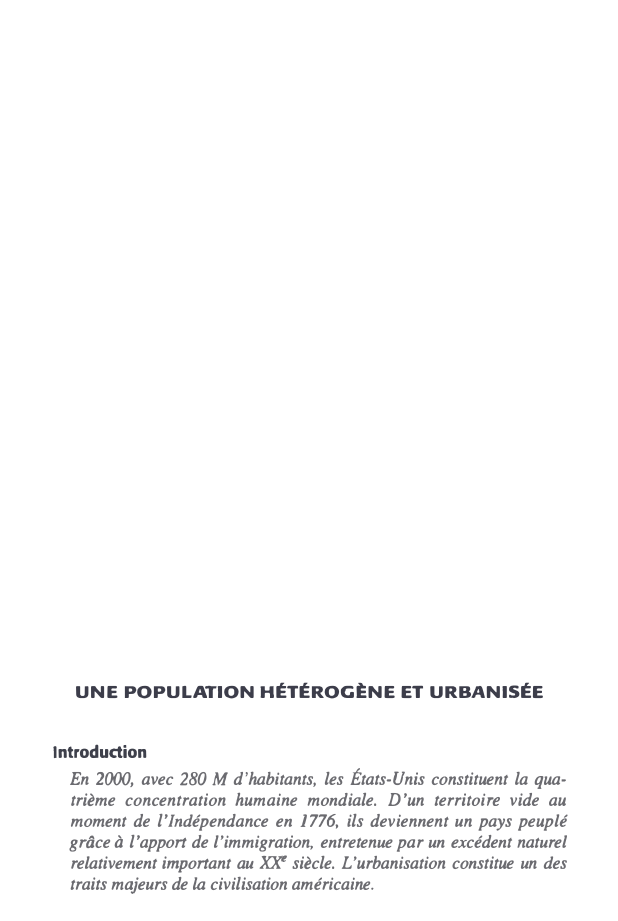 Prévisualisation du document USA: UNE POPULATION HÉTÉROGÈNE ET URBANISÉE