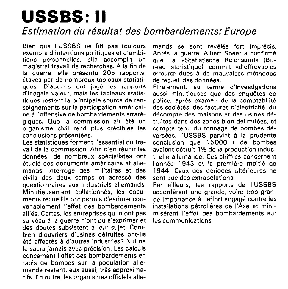 Prévisualisation du document USSBS:
Commission américaine du bombardement stratégique.