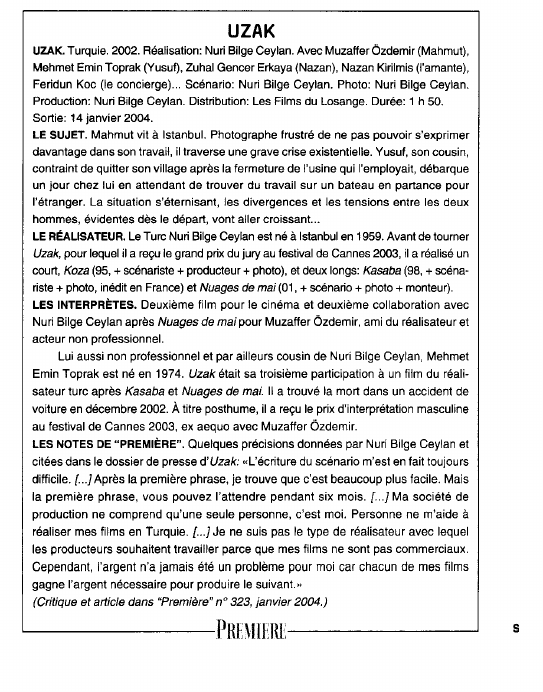 Prévisualisation du document UZAK