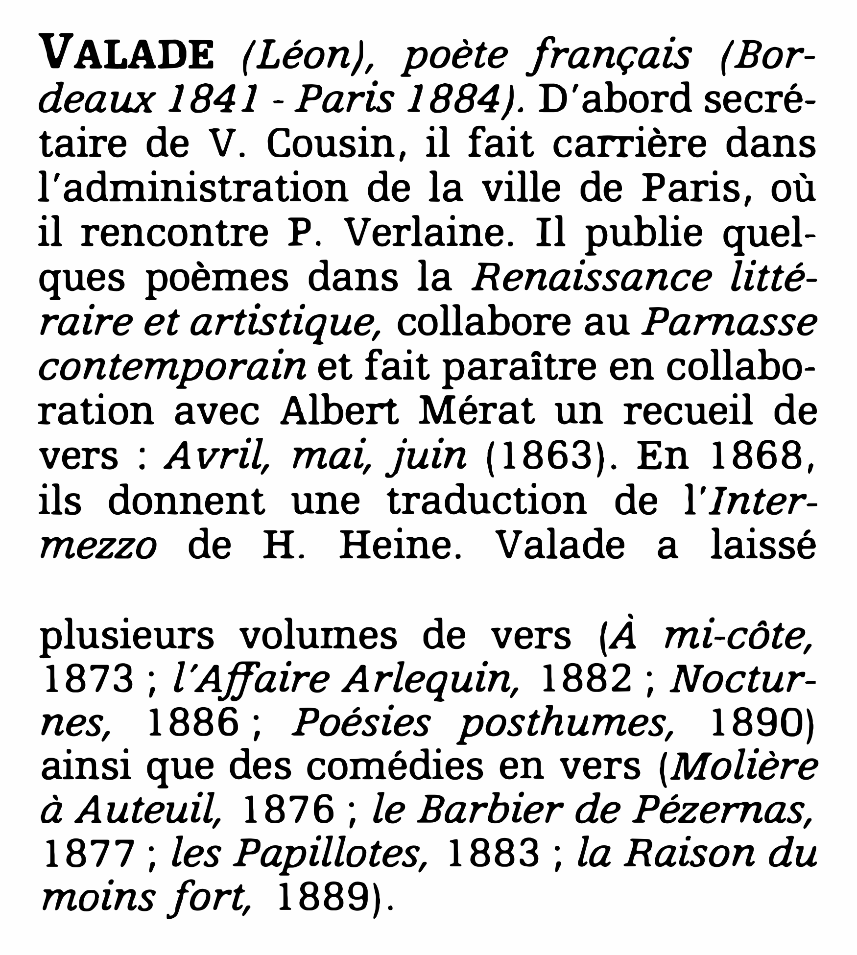Prévisualisation du document VALADE (Léon)
