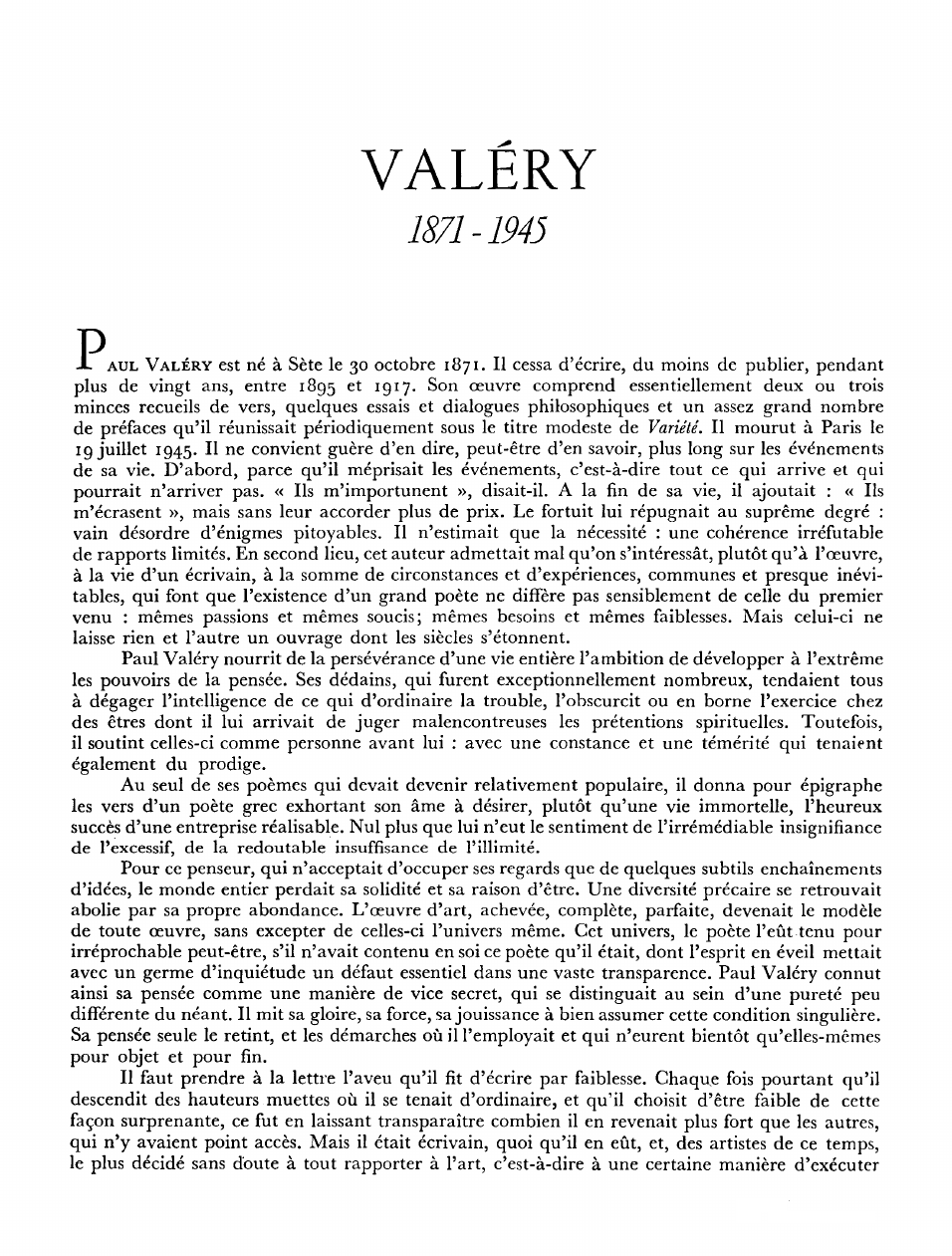 Prévisualisation du document Valéry, Paul