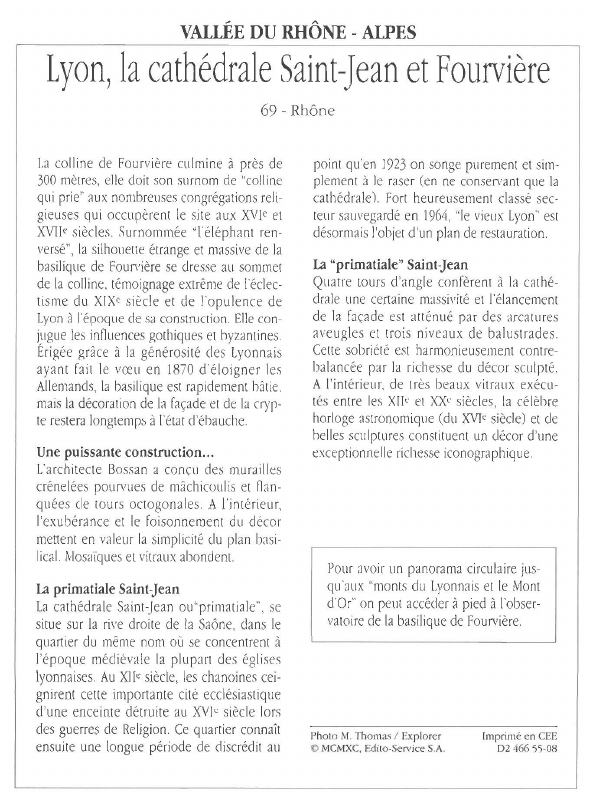 Prévisualisation du document VALLÉE DU RHÔNE - ALPES Lyon, la cathédrale Saint-Jean et Fourvière.