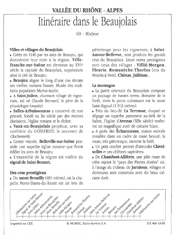 Prévisualisation du document VALLÉE DU RHÔNE - ALPESItinéraire dans le Beaujolais.