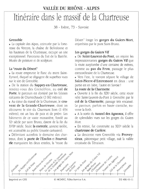 Prévisualisation du document VALLÉE DU RHÔNE - ALPESItinéraire dans le massif de la Chartreuse.