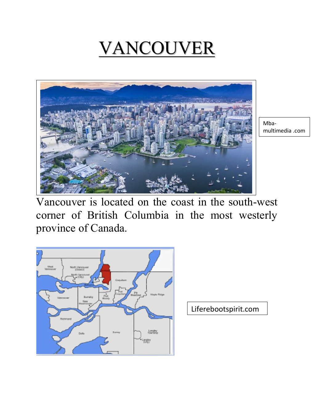 Prévisualisation du document VANCOUVER (présentation de la ville)