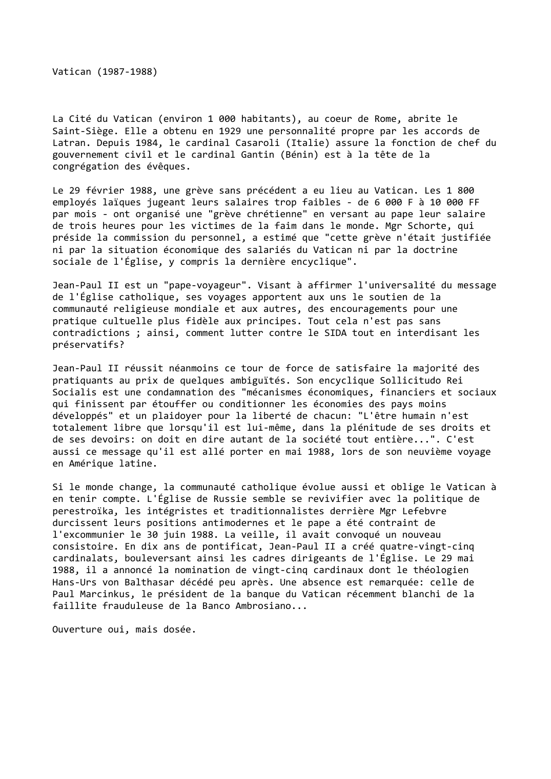 Prévisualisation du document Vatican (1987-1988)
