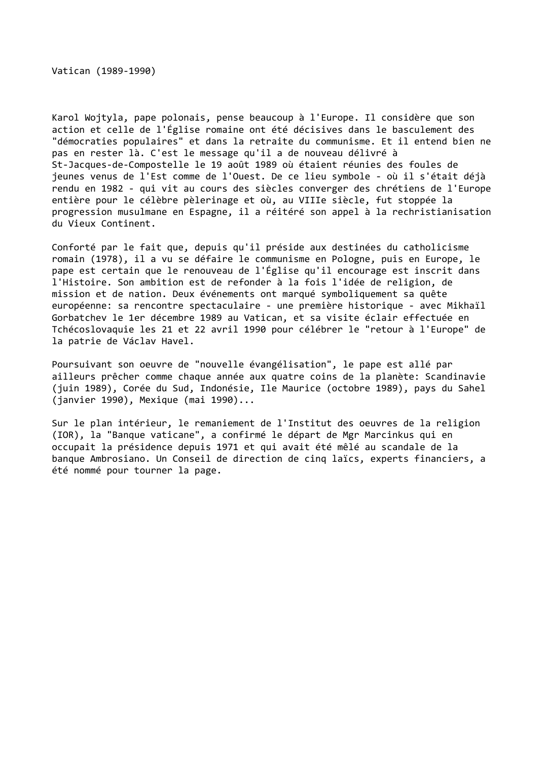 Prévisualisation du document Vatican (1989-1990)