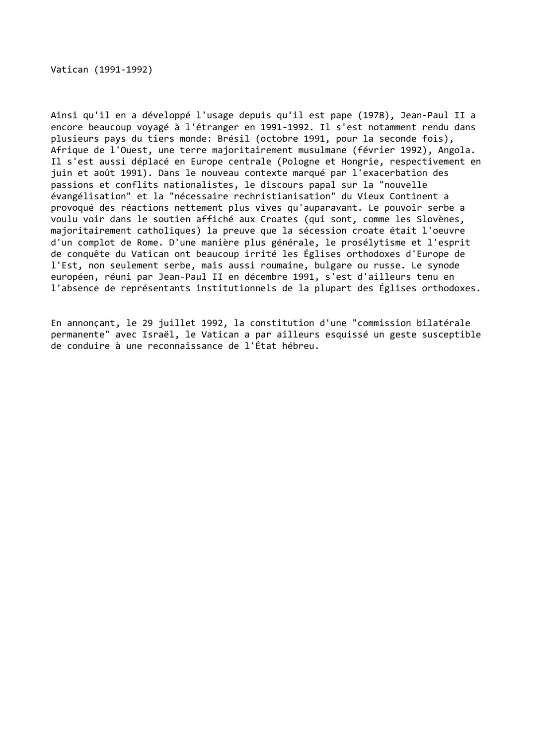 Prévisualisation du document Vatican (1991-1992)