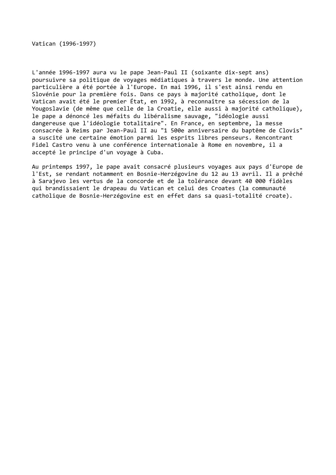 Prévisualisation du document Vatican (1996-1997)