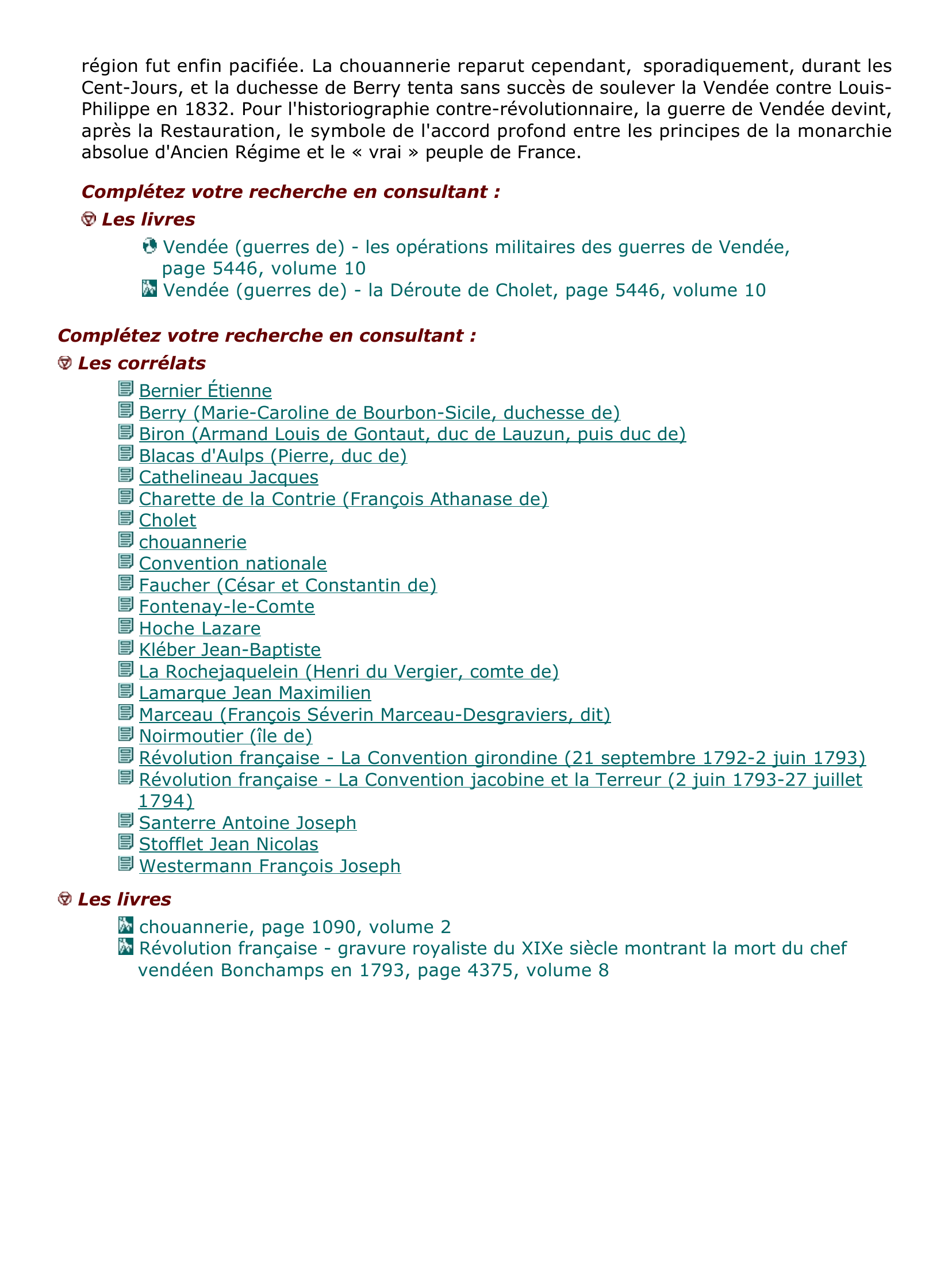 Prévisualisation du document Vendée (guerres de).