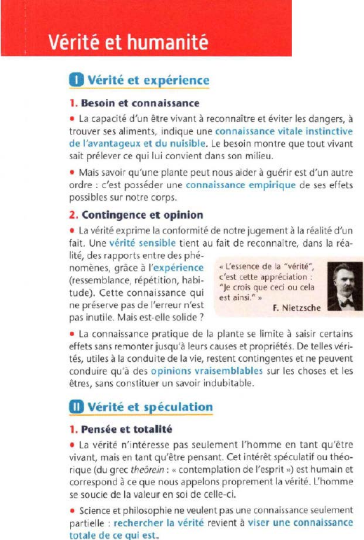 Prévisualisation du document Vérité et humanité
0

Vérité et expérience

1. Besoin et connaissance
• La capacité d'un être vivant à reconnaître et...