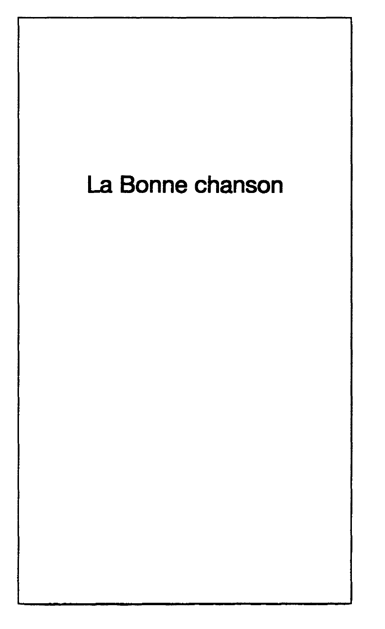 Prévisualisation du document VERLAINE: LA BONNE CHANSON.