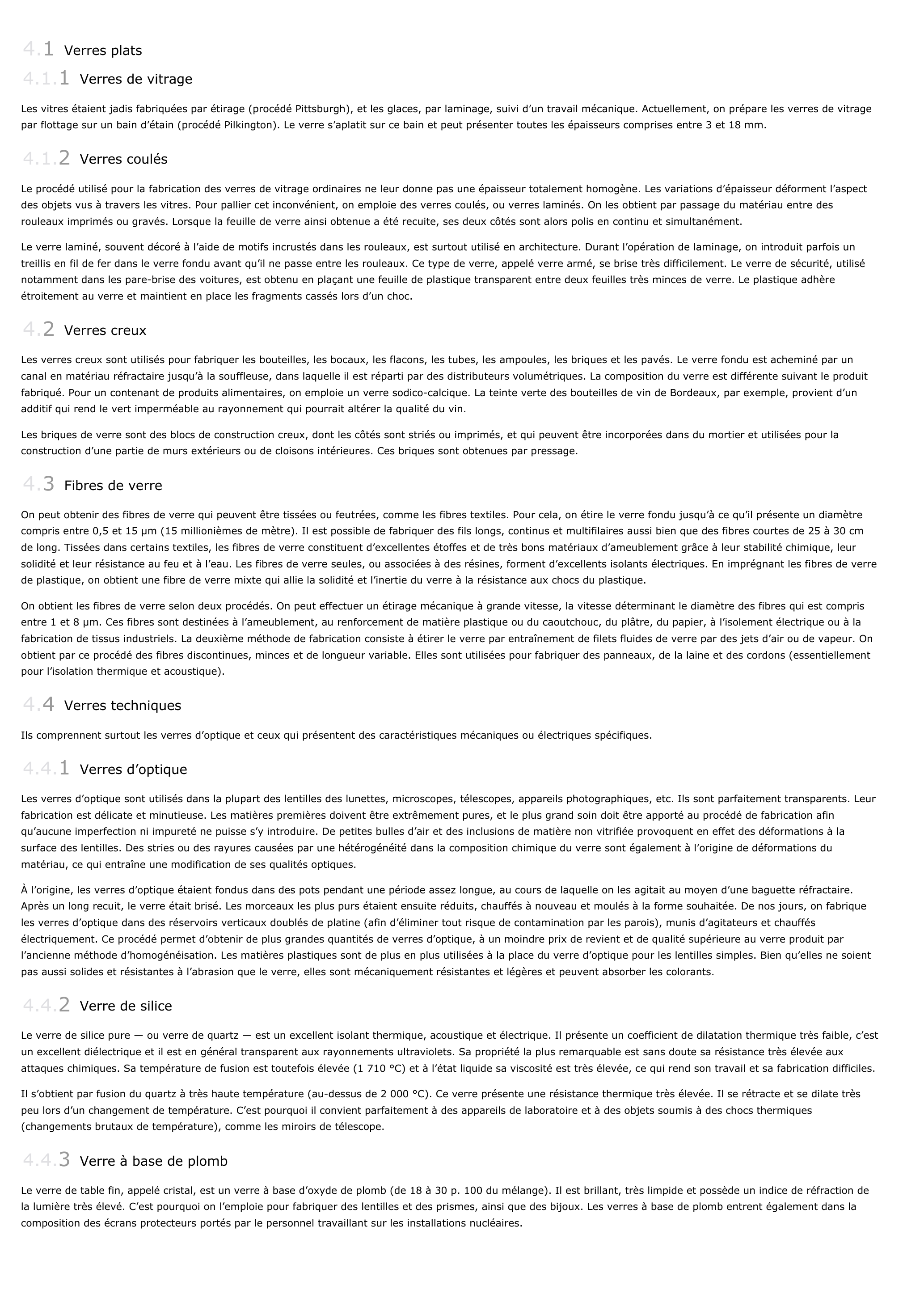 Prévisualisation du document verre (industrie) - physique.