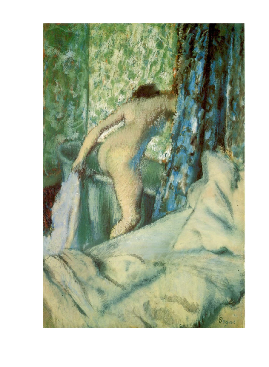 Prévisualisation du document Vers 1895

IMPRESSIONNISME

France

INTIMITÉ

Edgar DEGAS
LE BAIN DU MATIN

Au lieu de mettre en scène des nus dans...