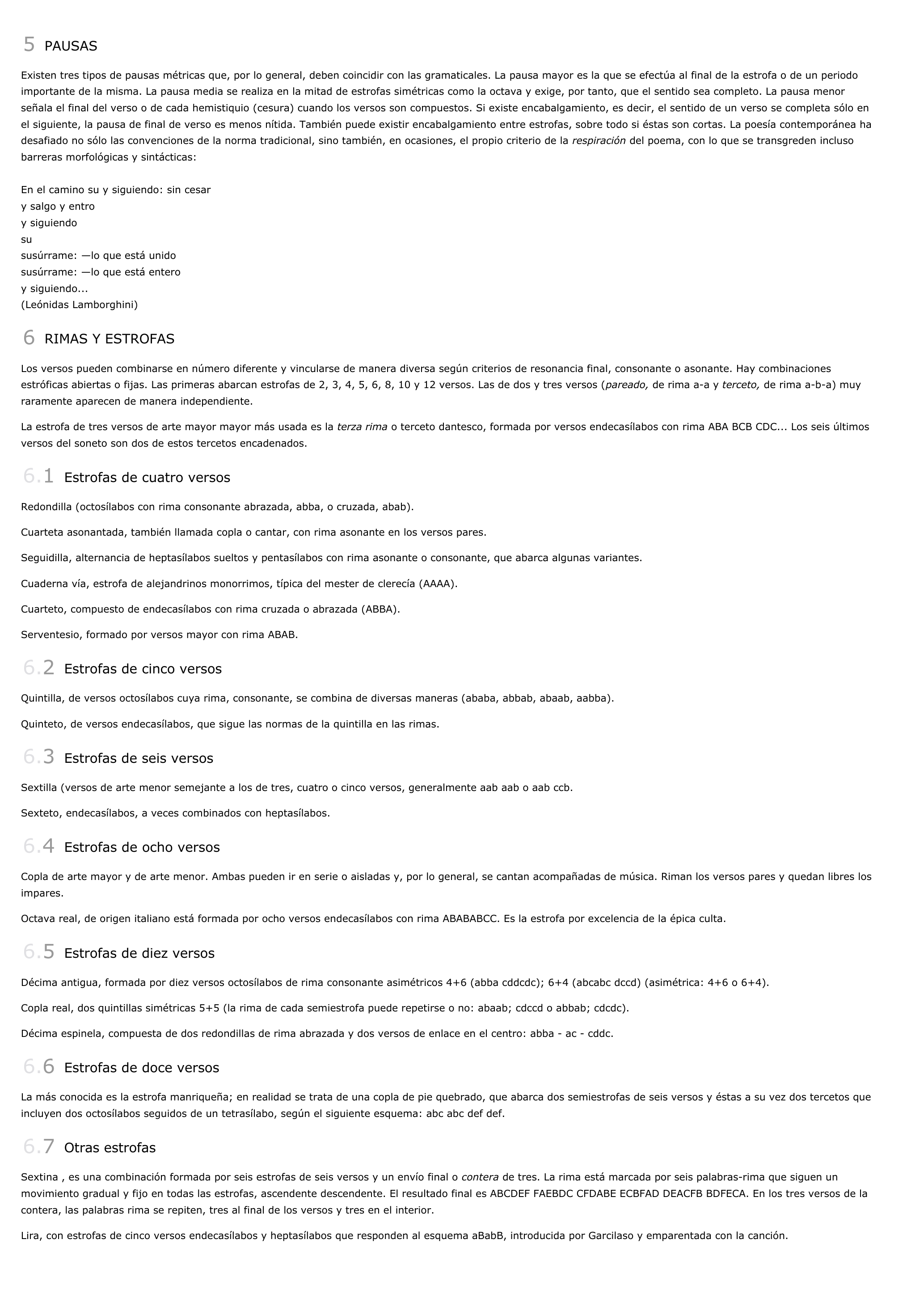 Prévisualisation du document Versificación - lengua y litteratura.