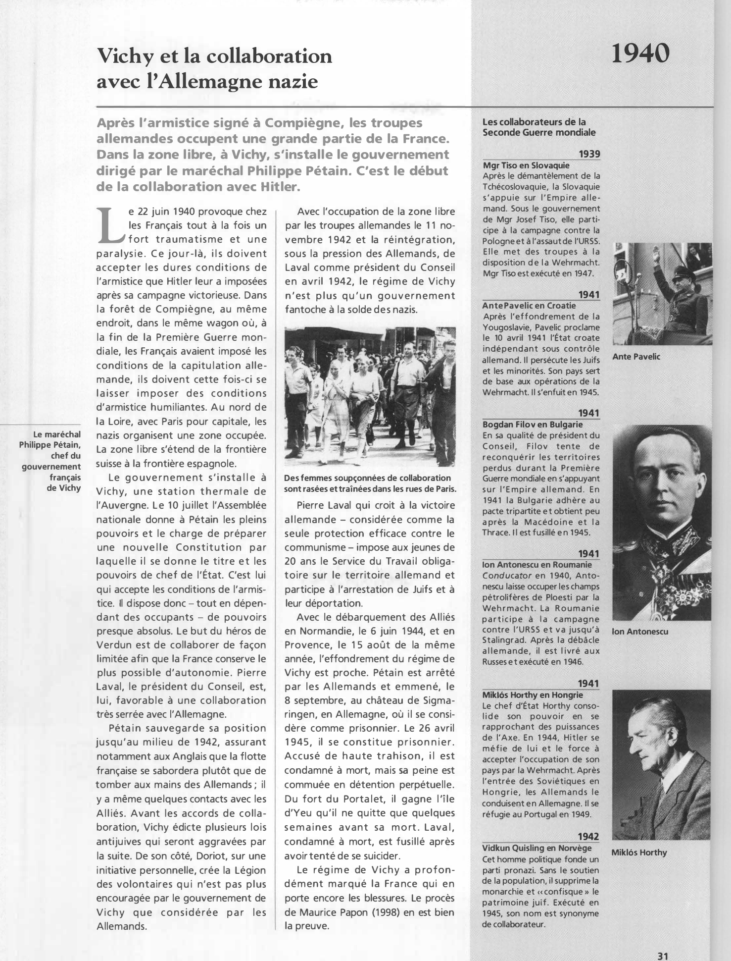 Prévisualisation du document Vichy et la collaboration avec l'Allemagne nazie