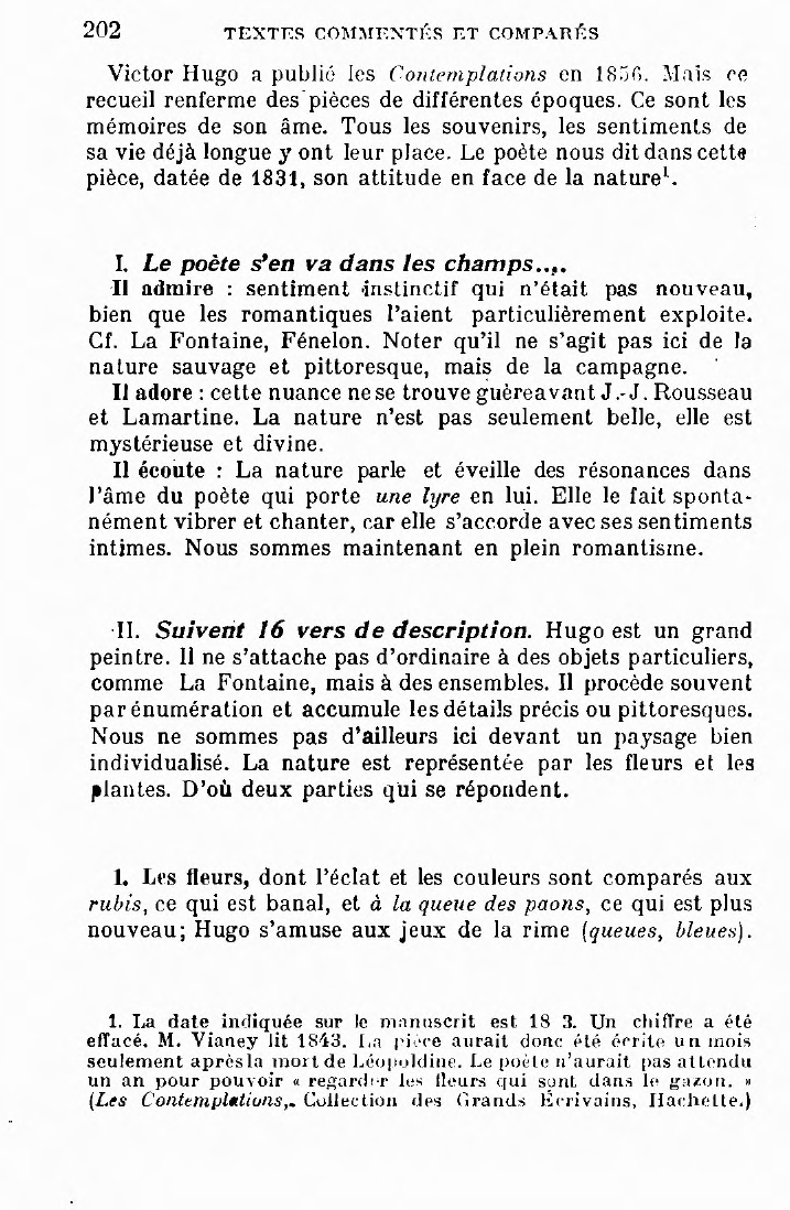 Prévisualisation du document Victor HUGO (1802-1885)  Recueil : Les contemplations - Les Roches, juin 1831. Commentaire