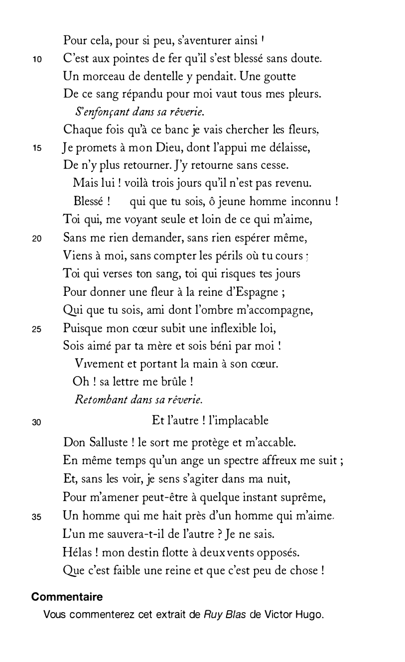 Prévisualisation du document Victor Hugo (1802-1885), Ruy Blas (1838), acte II, scène 2.  (Commentaire)