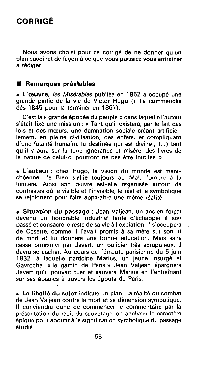 Prévisualisation du document Victor HuGo, Les Misérables, 5° partie, III, 1. Commentaire