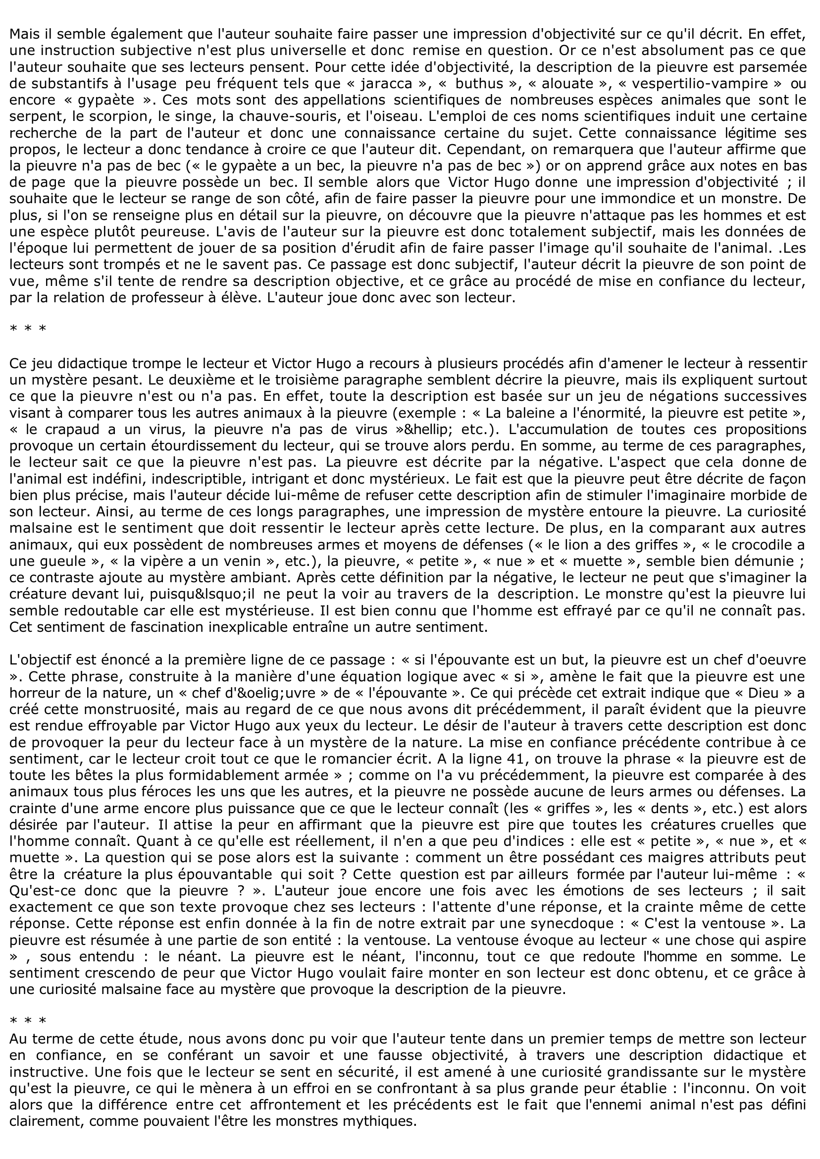 Prévisualisation du document Victor Hugo, Les Travailleurs de la mer (1886), description de la pieuvre