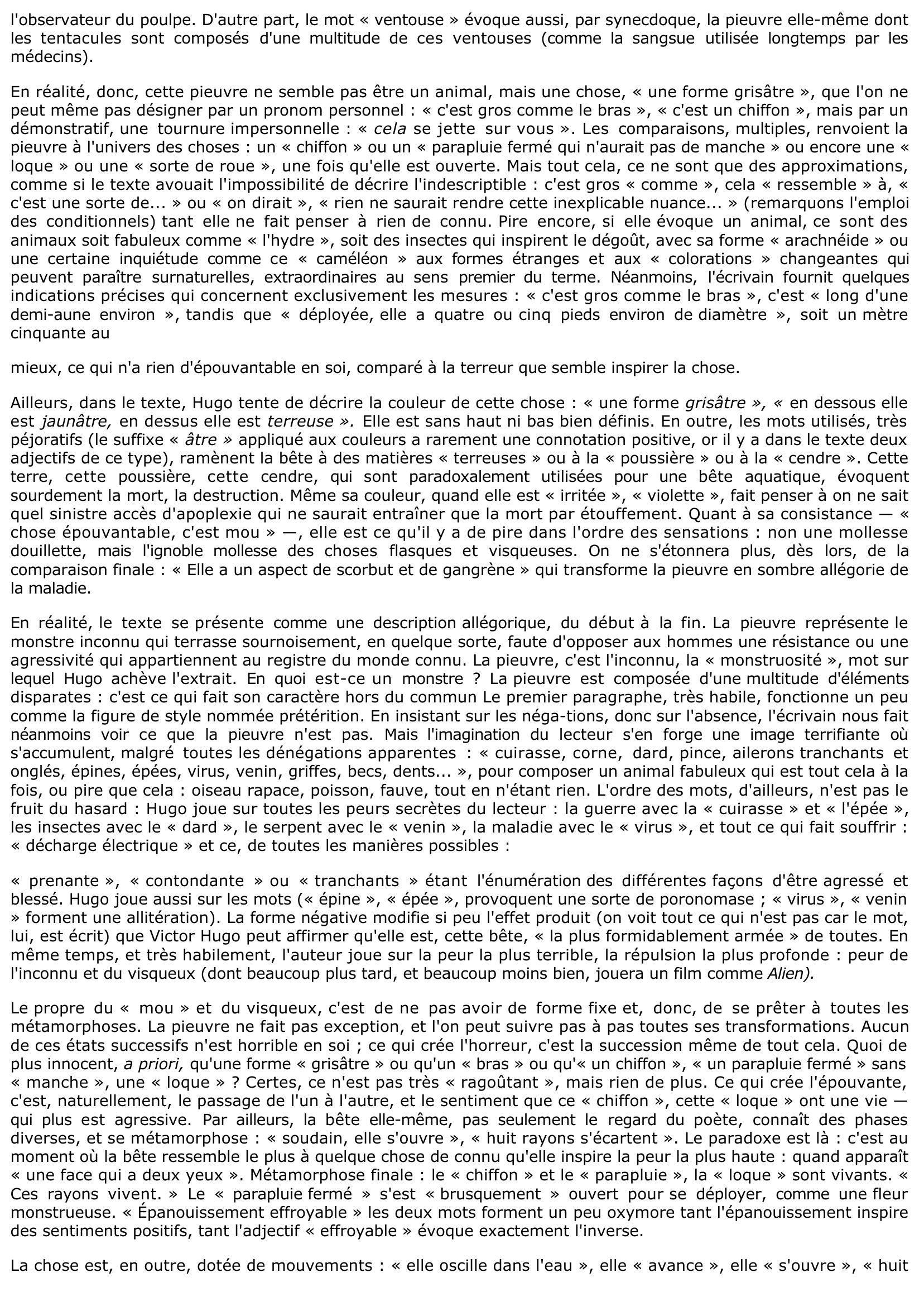Prévisualisation du document Victor Hugo, Les Travailleurs de la mer (2e partie, livre IV, chapitre 2).
