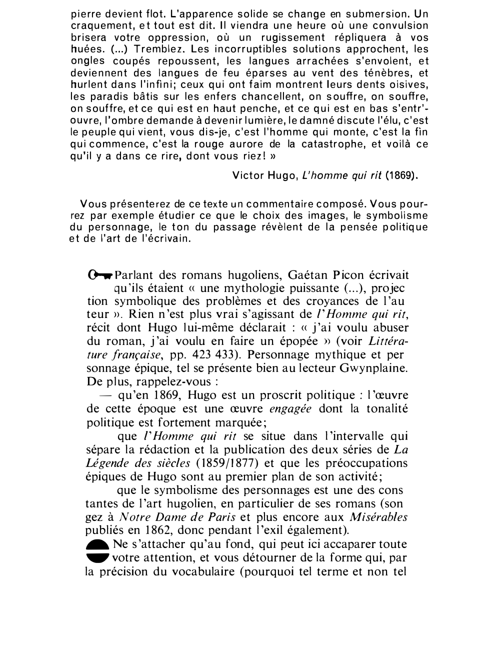 Prévisualisation du document Victor Hugo, L’homme qui rit (1869). Commentaire