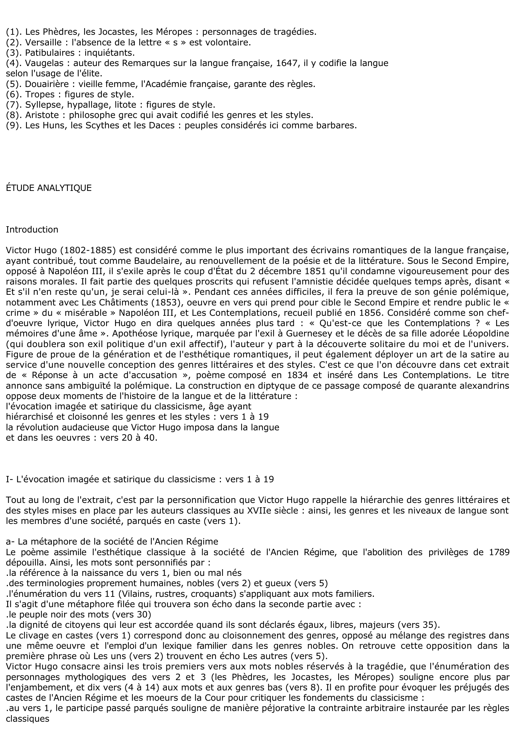 Prévisualisation du document Victor Hugo, « Réponse à un acte d'accusation »,  Les Contemplations, Livre premier, VII