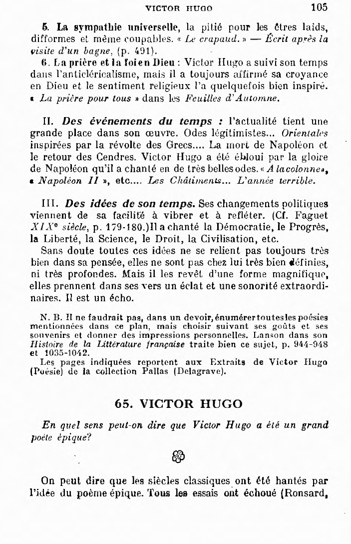 Prévisualisation du document Victor Hugo : Tout... Fait reluire et vibrer mon âme de cristal,  Mon âme aux mille voix, que le Dieu que j’adore Mit au centre de tout comme un écho sonore.