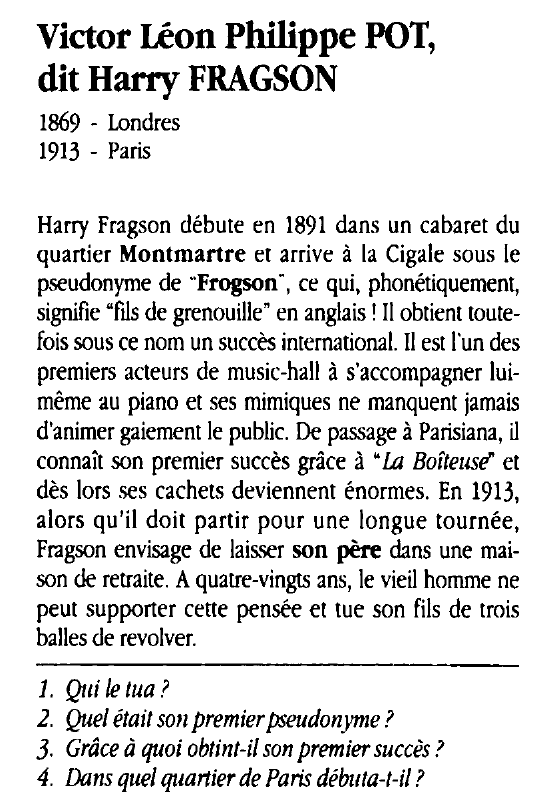 Prévisualisation du document Victor Léon Philippe POT, dit Harry FRAGSON