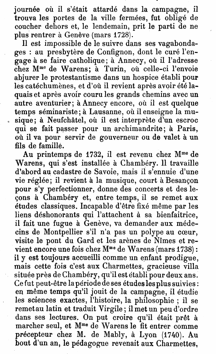 Prévisualisation du document Vie de J.-J. Rousseau : de la naissance aux Discours; des Discours à la fuite de Paris; de la fuite à la mort; l'homme. - Principaux ouvrages : Les Discours, la Lettre à d'Alembert sur les spectacles; la Nouvelle Héloïse; l'Émile; le Contrat social. - Le style et l'influence de Rousseau.