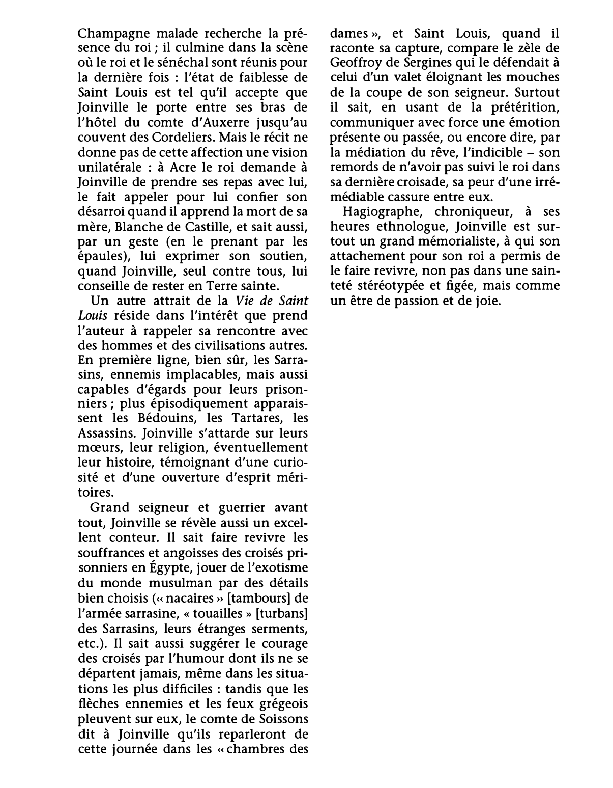 Prévisualisation du document VIE DE SAINT LOUIS de Jean, sire de Joinville (résumé de l'oeuvre & analyse détaillée)