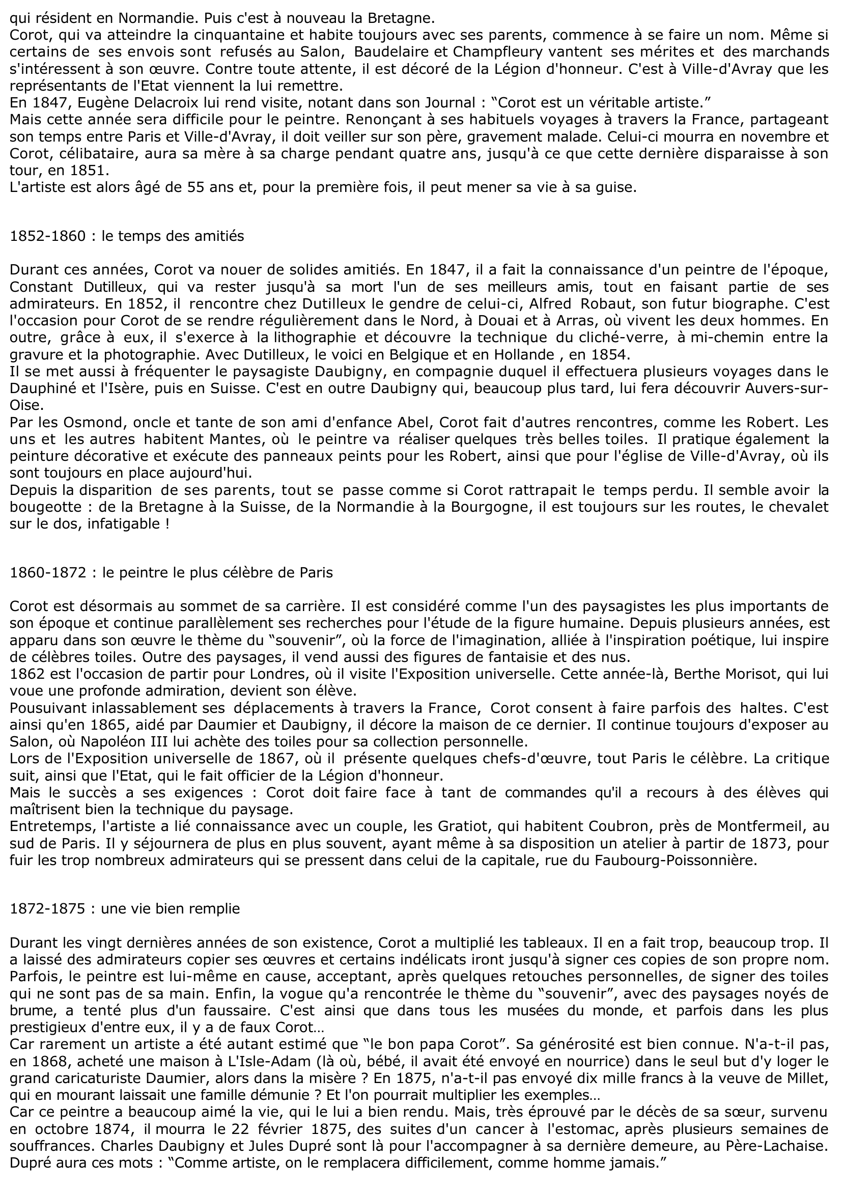 Prévisualisation du document Vie et Oeuvre de Jean-Baptiste Camille Corot