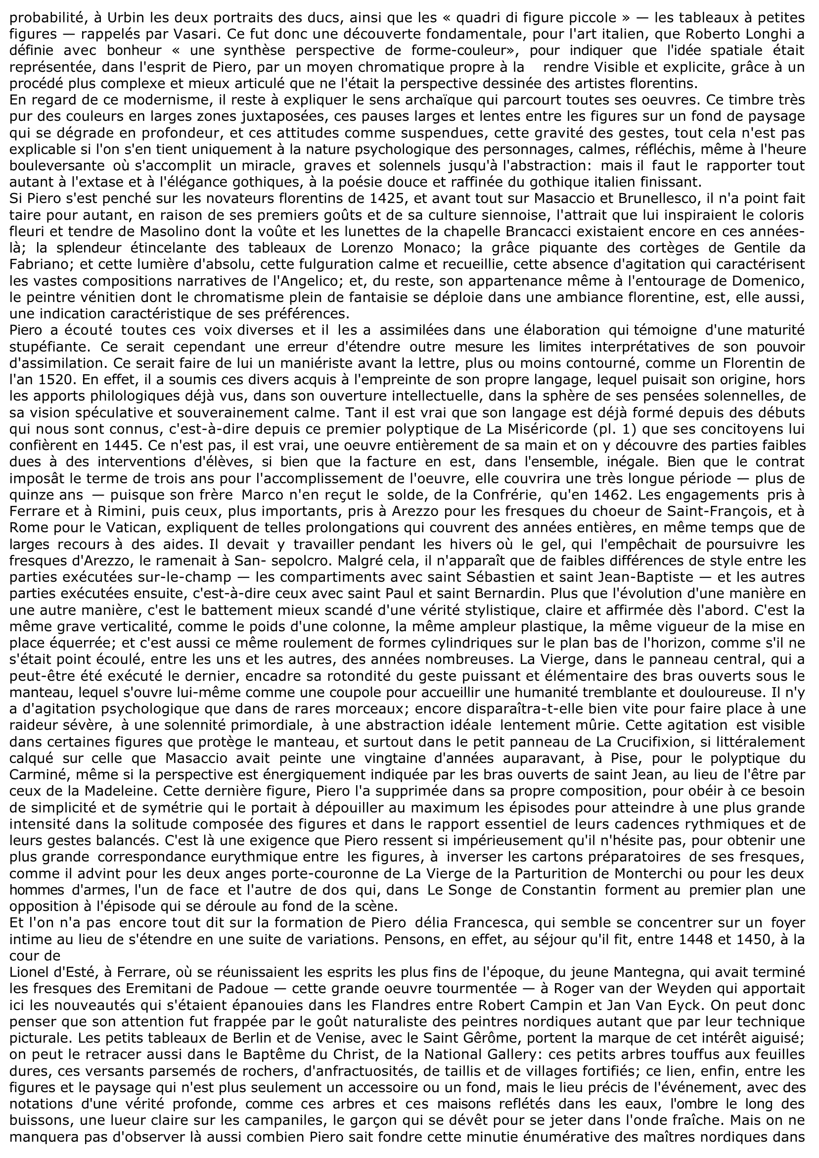 Prévisualisation du document Vie et oeuvre de Piero della Francesca