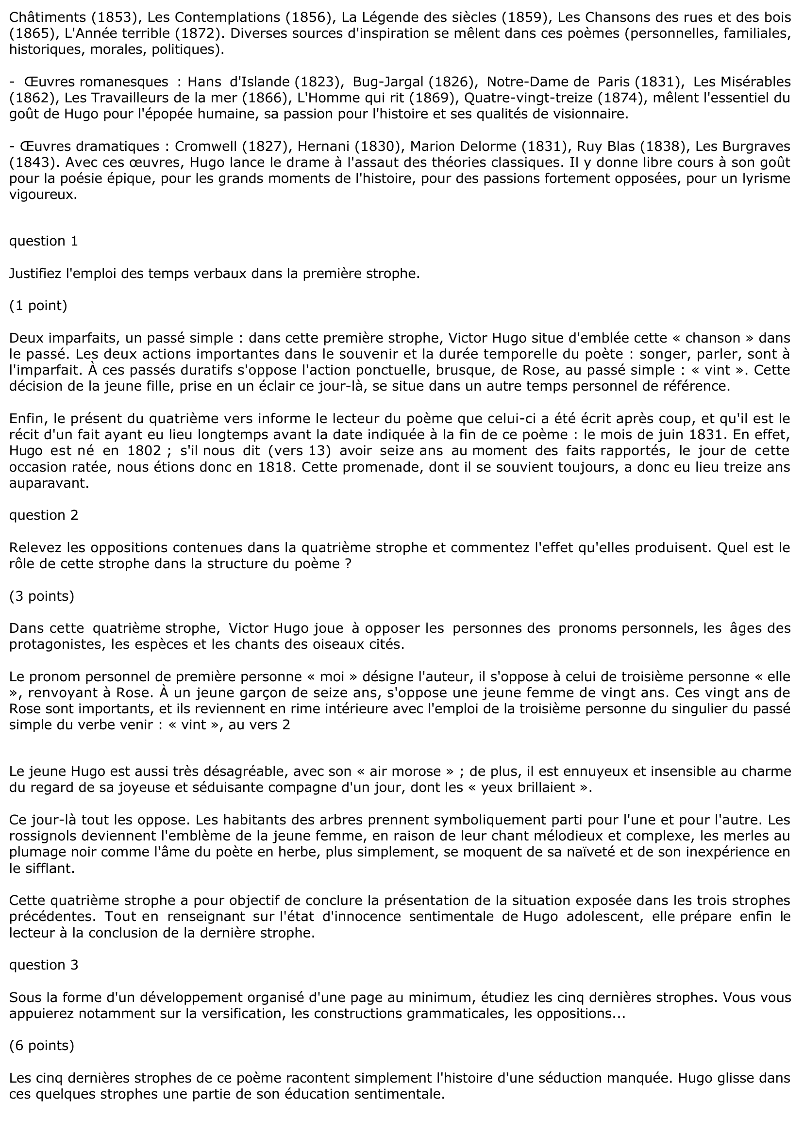 Prévisualisation du document VIEILLE CHANSON DU JEUNE TEMPS - Victor Hugo, Les Contemplations