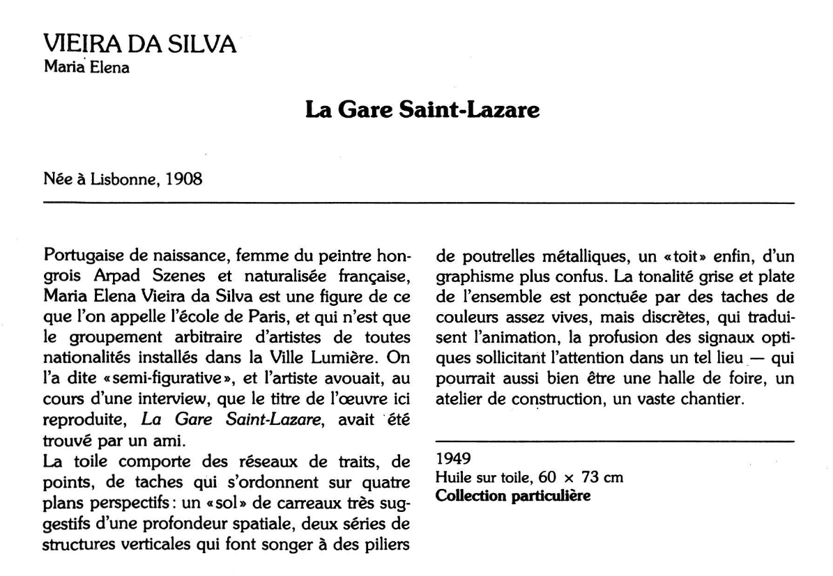 Prévisualisation du document VIEIRA DA SILVA : La Gare Saint-Lazare