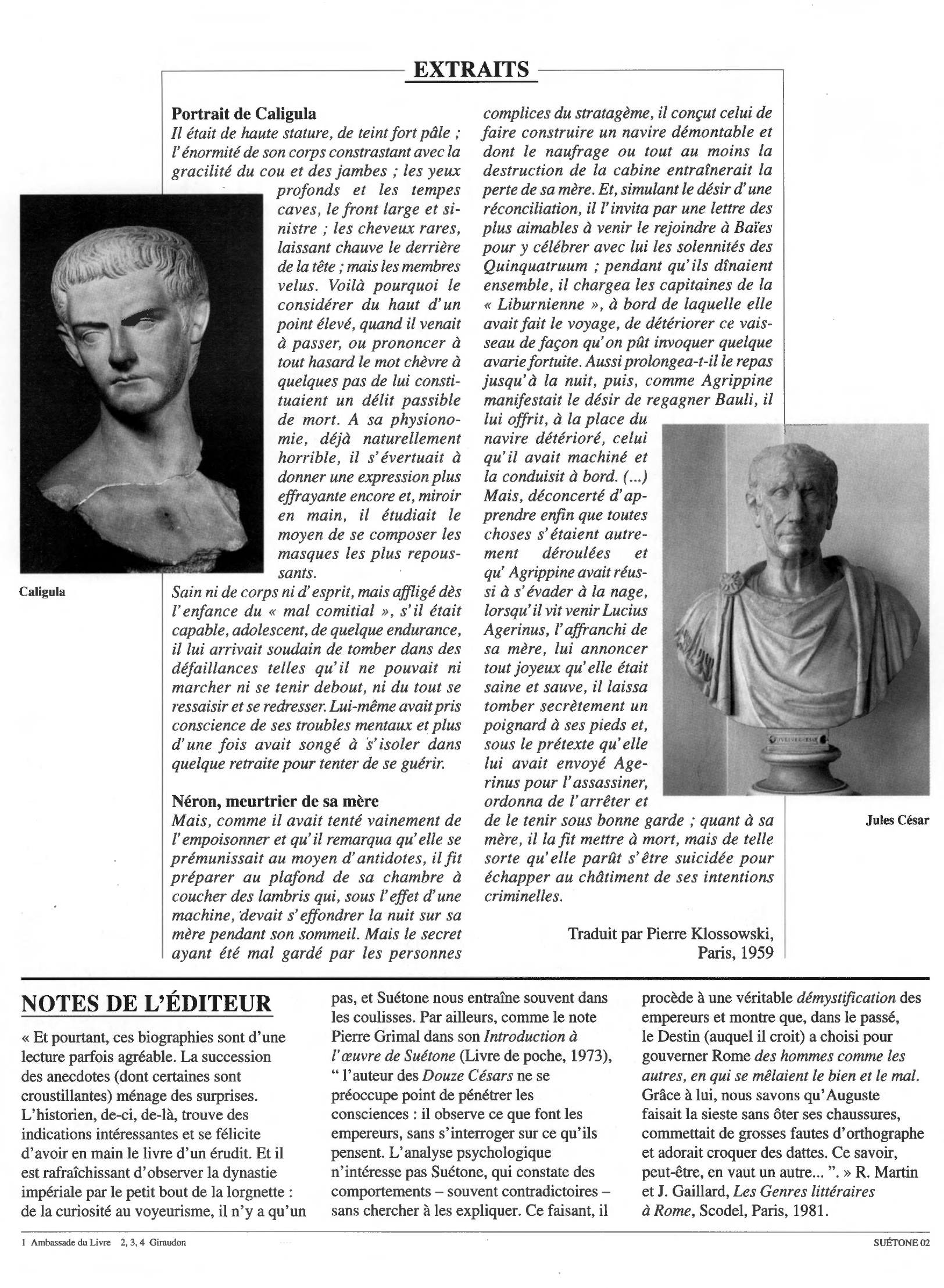Prévisualisation du document Vies des douze Césars
