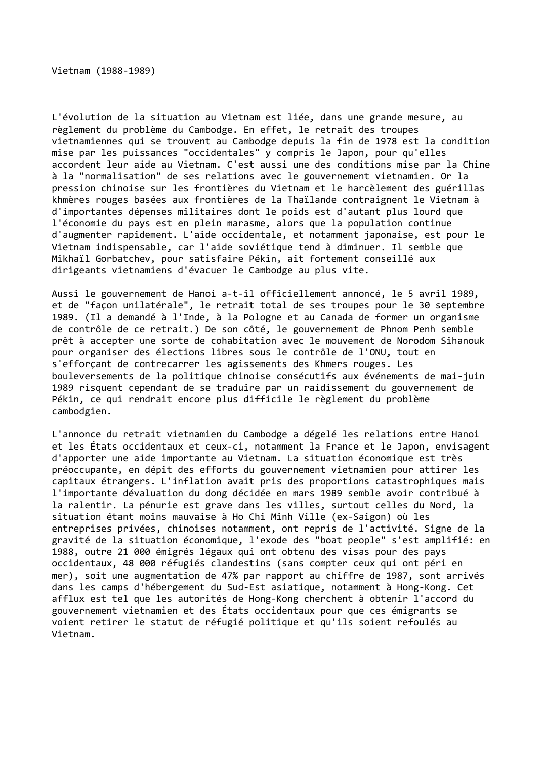 Prévisualisation du document Vietnam (1988-1989)