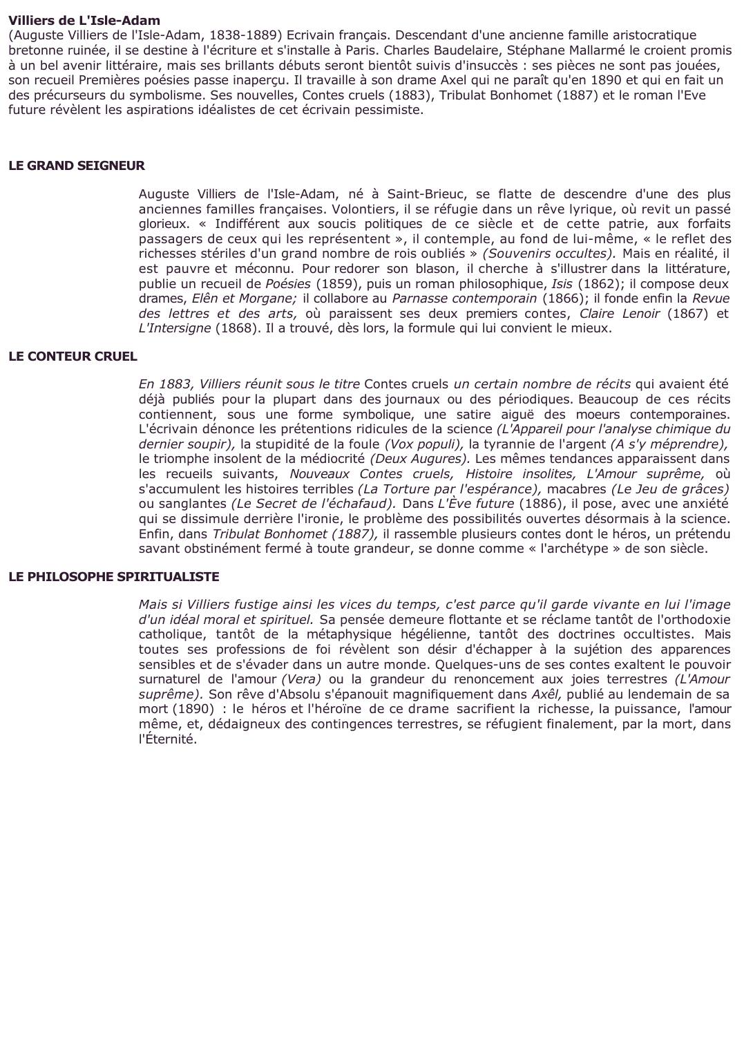 Prévisualisation du document VILLIERS DE L'ISLE-ADAM