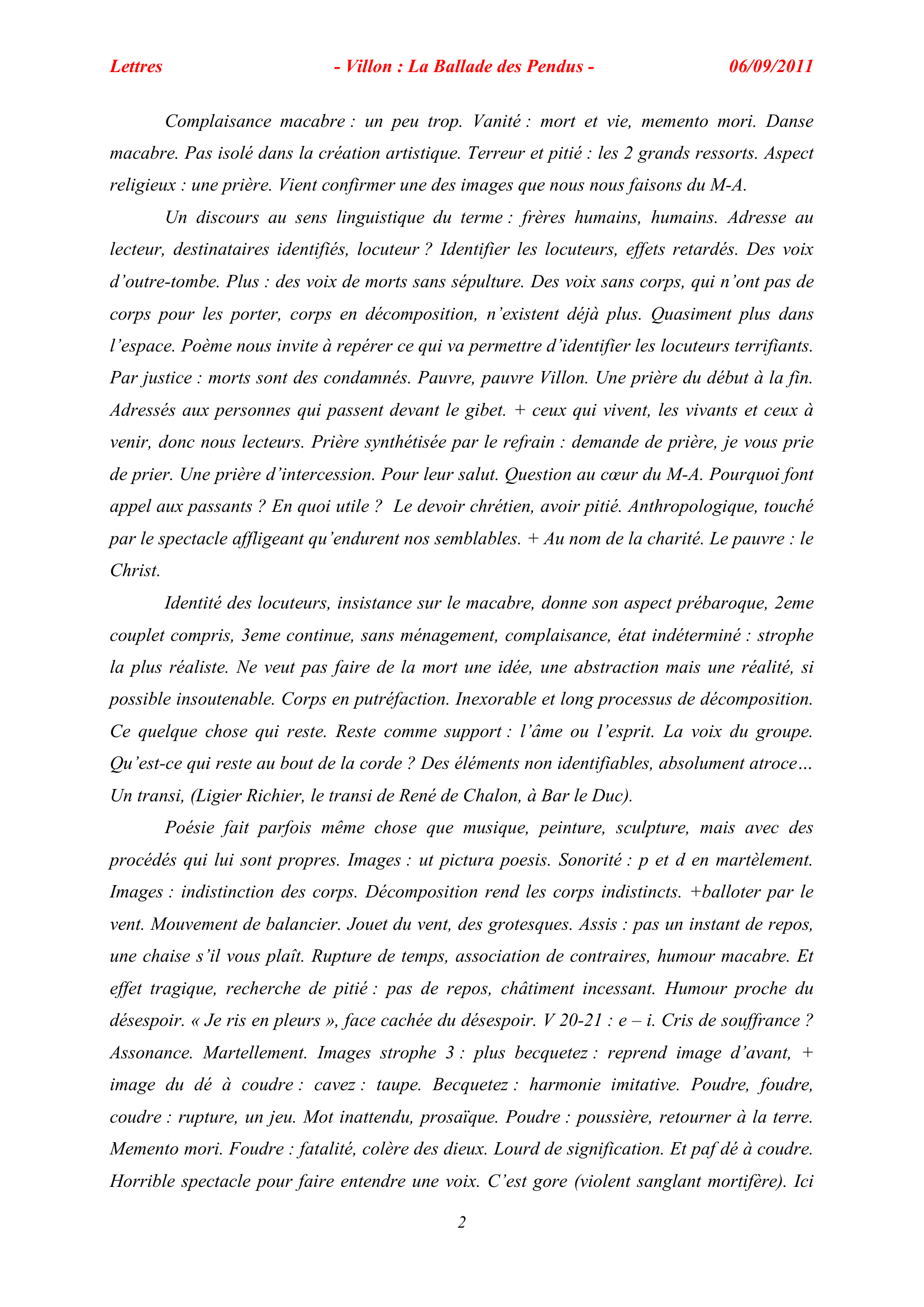 Prévisualisation du document Villon : La Ballade des Pendus (commentaire)