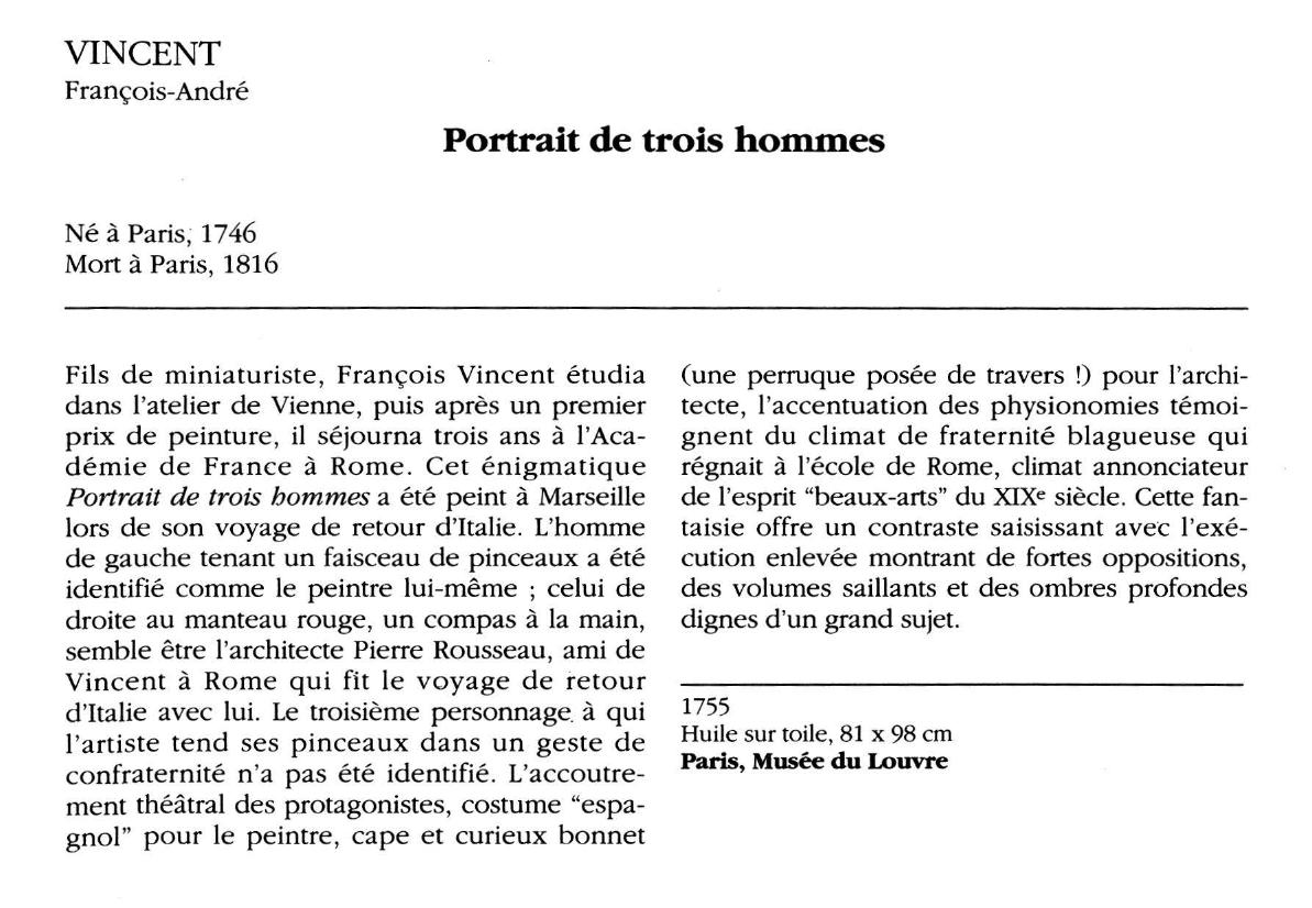 Prévisualisation du document VINCENT François-André : Portrait de trois hommes