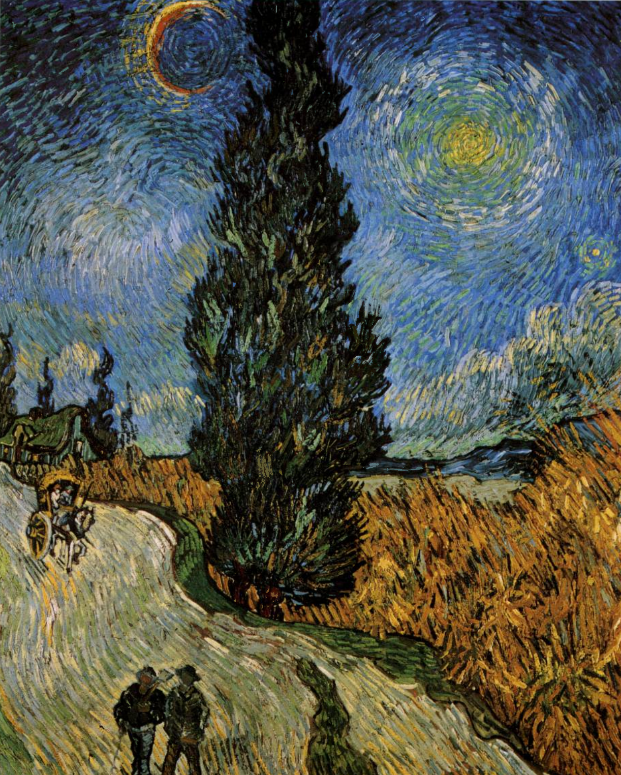 Prévisualisation du document Vincent VAN GOGH:
LA ROUTE AUX CYPRÈS.