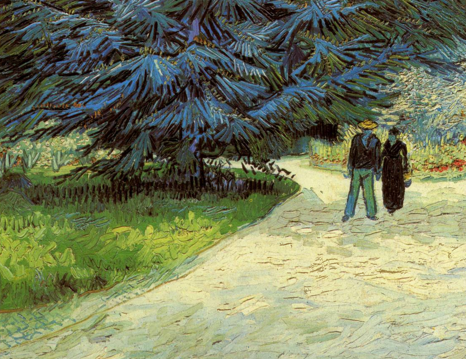 Prévisualisation du document Vincent VAN GOGH
LE JARDIN DU POSTE
Le jardin public d'Arles, cher à Van Gogh, lui inspire une toile à la fois sobre et émouvante.