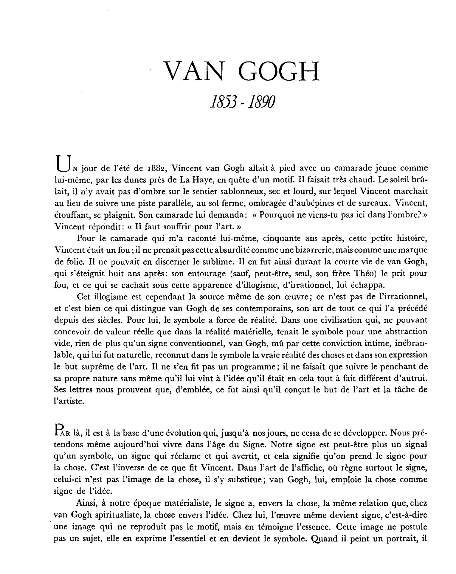 Prévisualisation du document Vincent Van Gogh