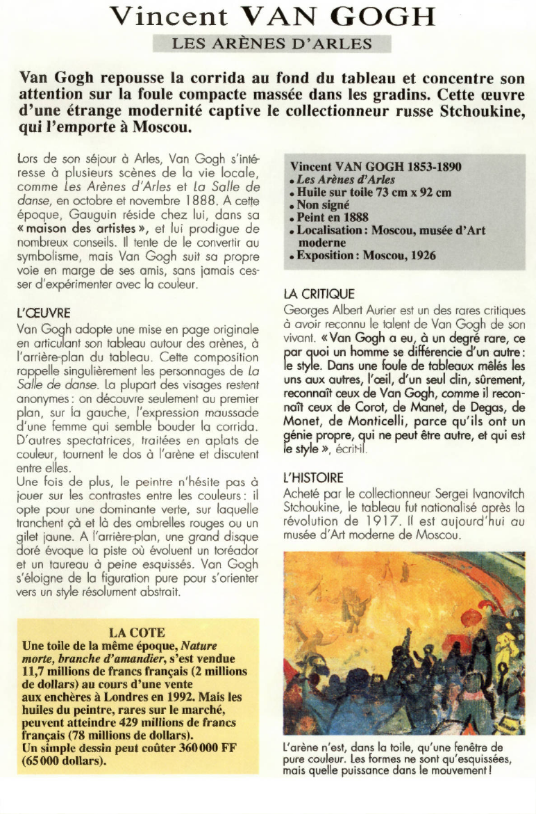 Prévisualisation du document Vincent VAN GOGH:LES ARÈNES D'ARLES.