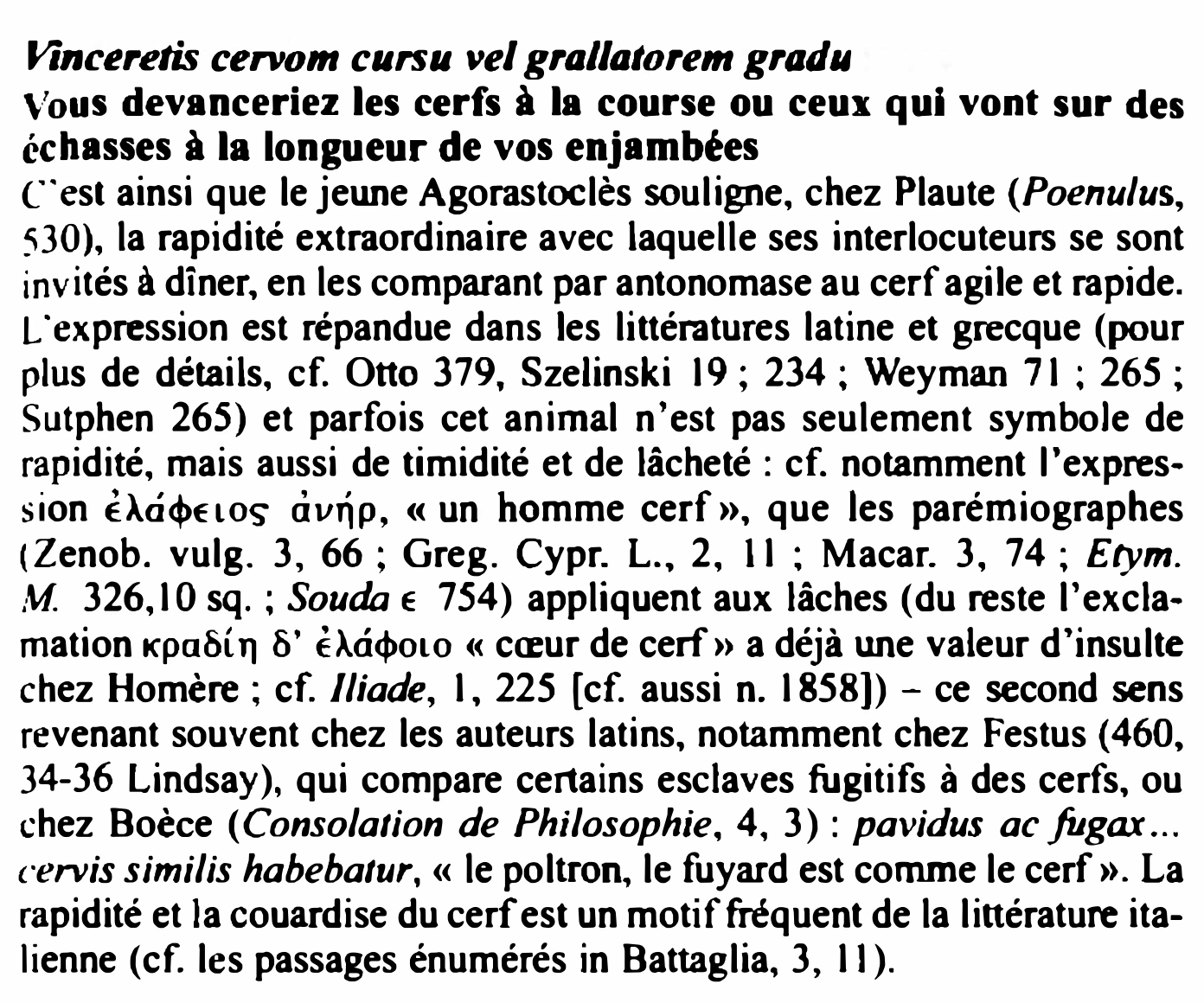 Prévisualisation du document Vinceretis cervom cursu vel grallatorem gradu